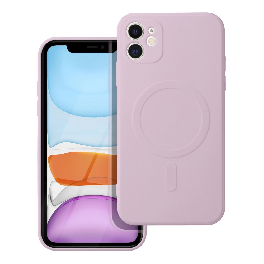 iPhone 11 Telefontok- MagSafe kompatibilis pink szilikon tok
