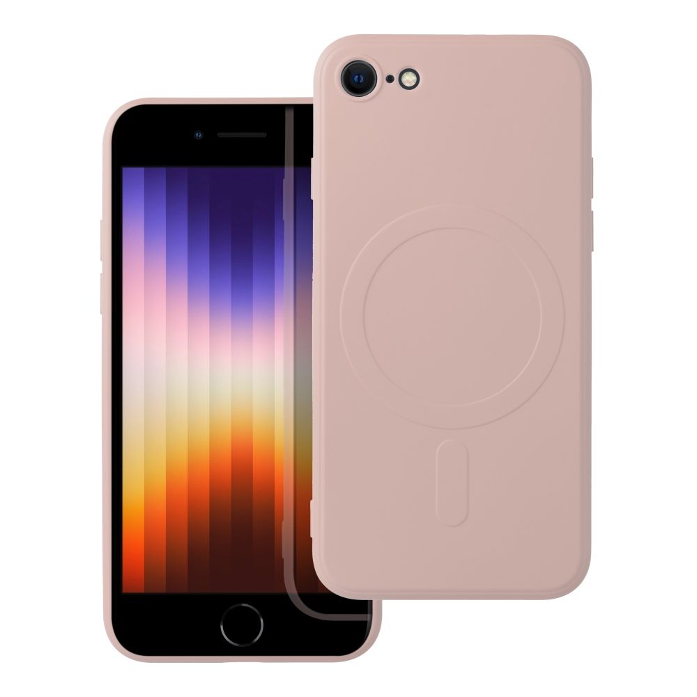 iPhone 7 / 8 Telefontok- MagSafe kompatibilis pink szilikon tok