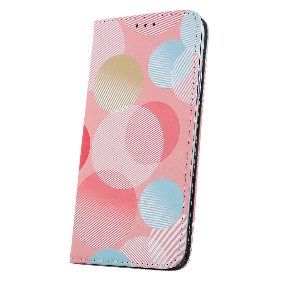 Samsung Galaxy S23 Ultra Telefontok - Smart Trendy Coloured Circular - mágneses szilikon keretes könyvtok