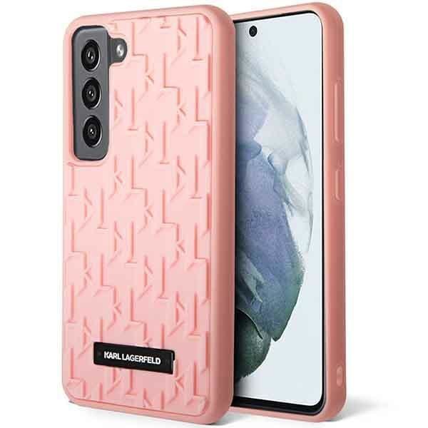 Samsung Galaxy S23 Telefontok - Karl Lagerfeld 3D Monogram - pink hátlap tok