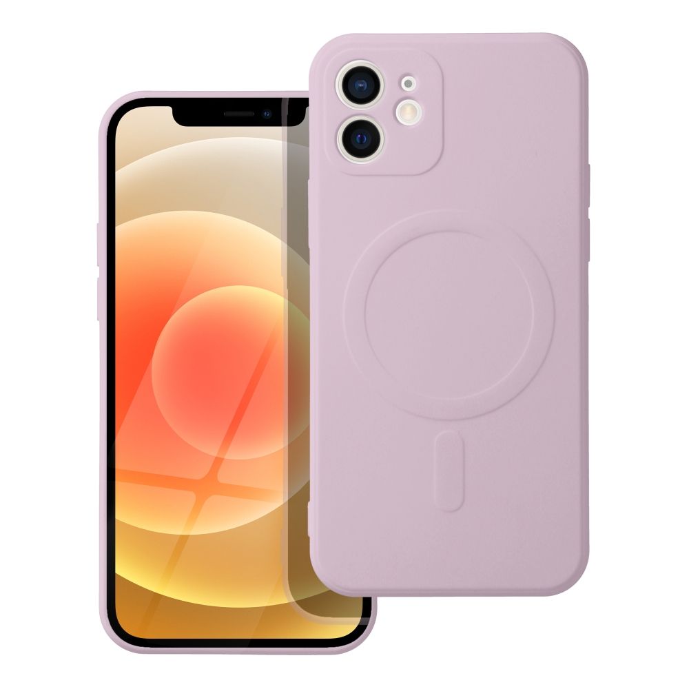 iPhone 12 mini Telefontok- MagSafe kompatibilis pink szilikon tok