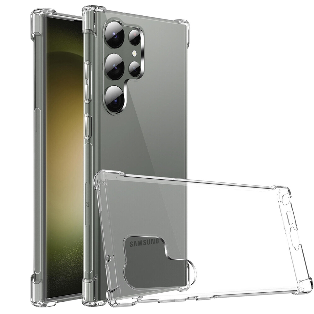 Samsung Galaxy S23 Ultra Telefontok - Ütésálló átlátszó tok
