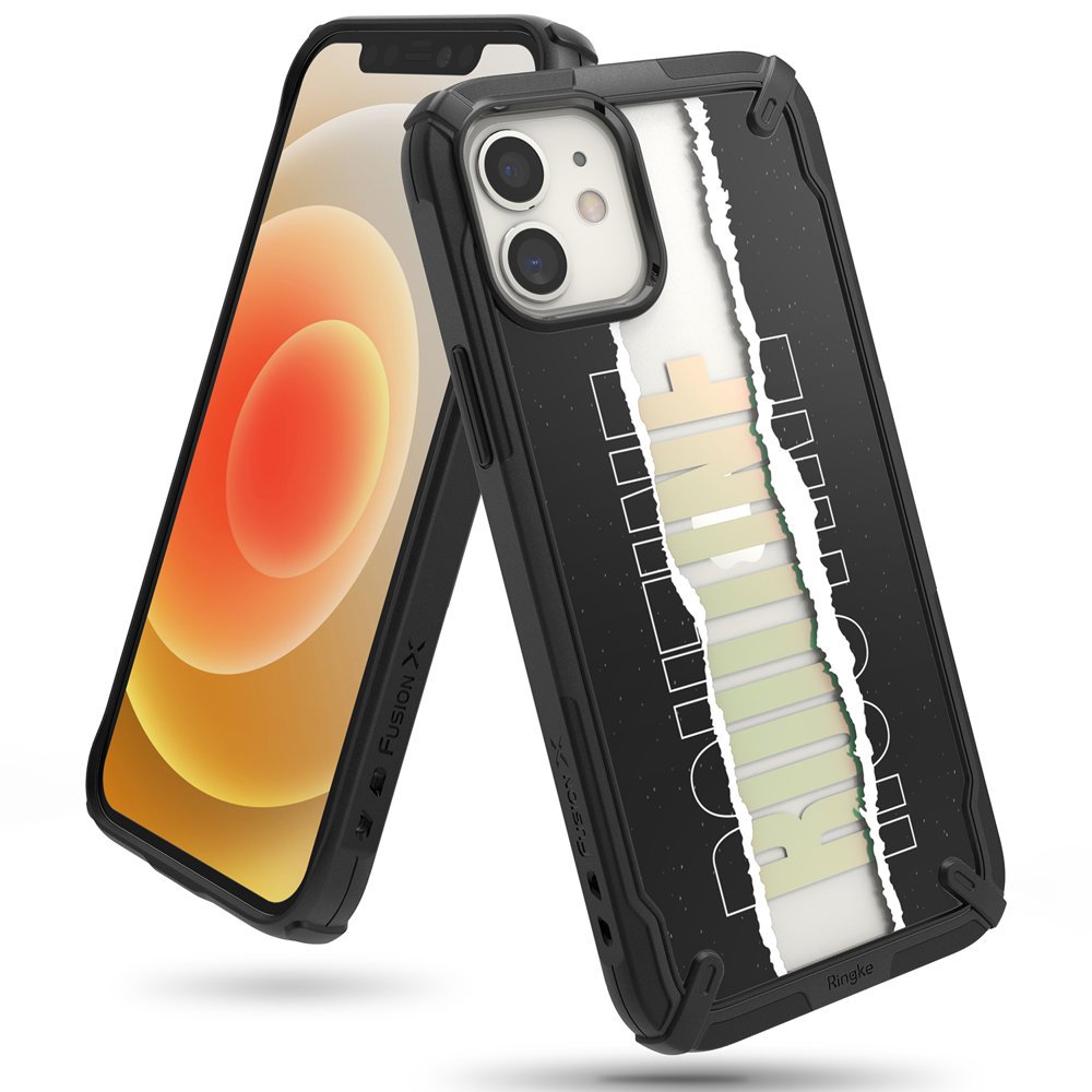 iPhone 12 mini Telefontok- Ringke Fusion X Routine - mintás ütésálló hátlap tok