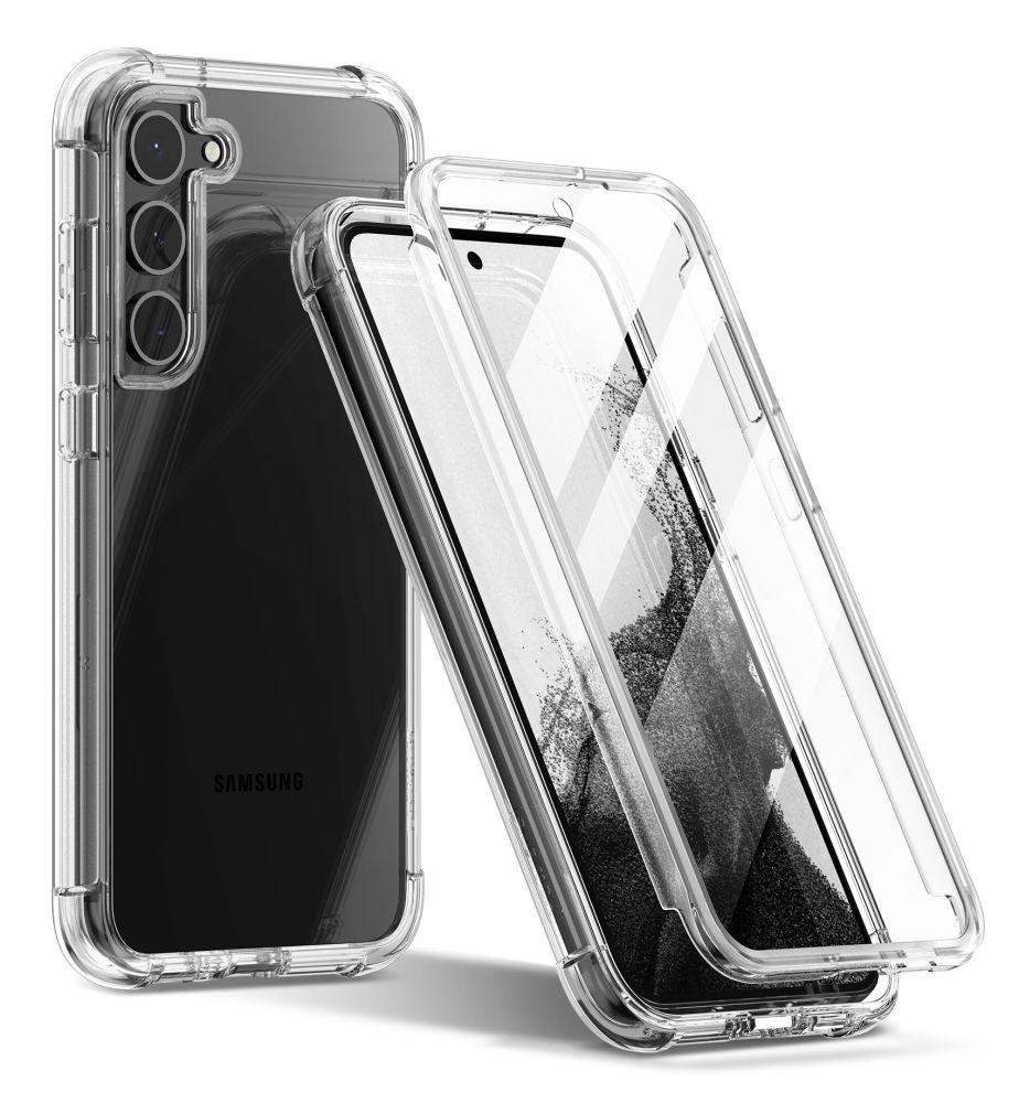 Samsung Galaxy S23+ (S23 Plus) Telefontok - Tech- Protect Kevlar Clear - átlátszó előlap + plexi hátlapi 360°-os tok