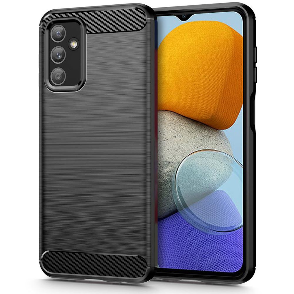 Samsung Galaxy A54 5G Telefontok - Carbon Fiber fekete szilikon tok