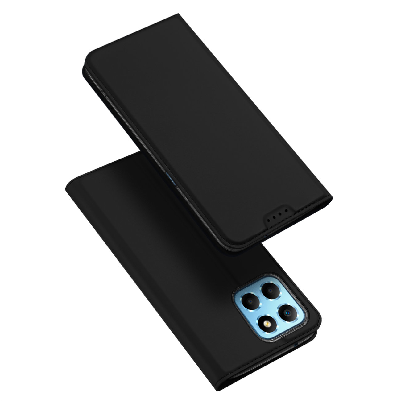 Honor X6 Telefontok - Dux Ducis fekete flipcover tok