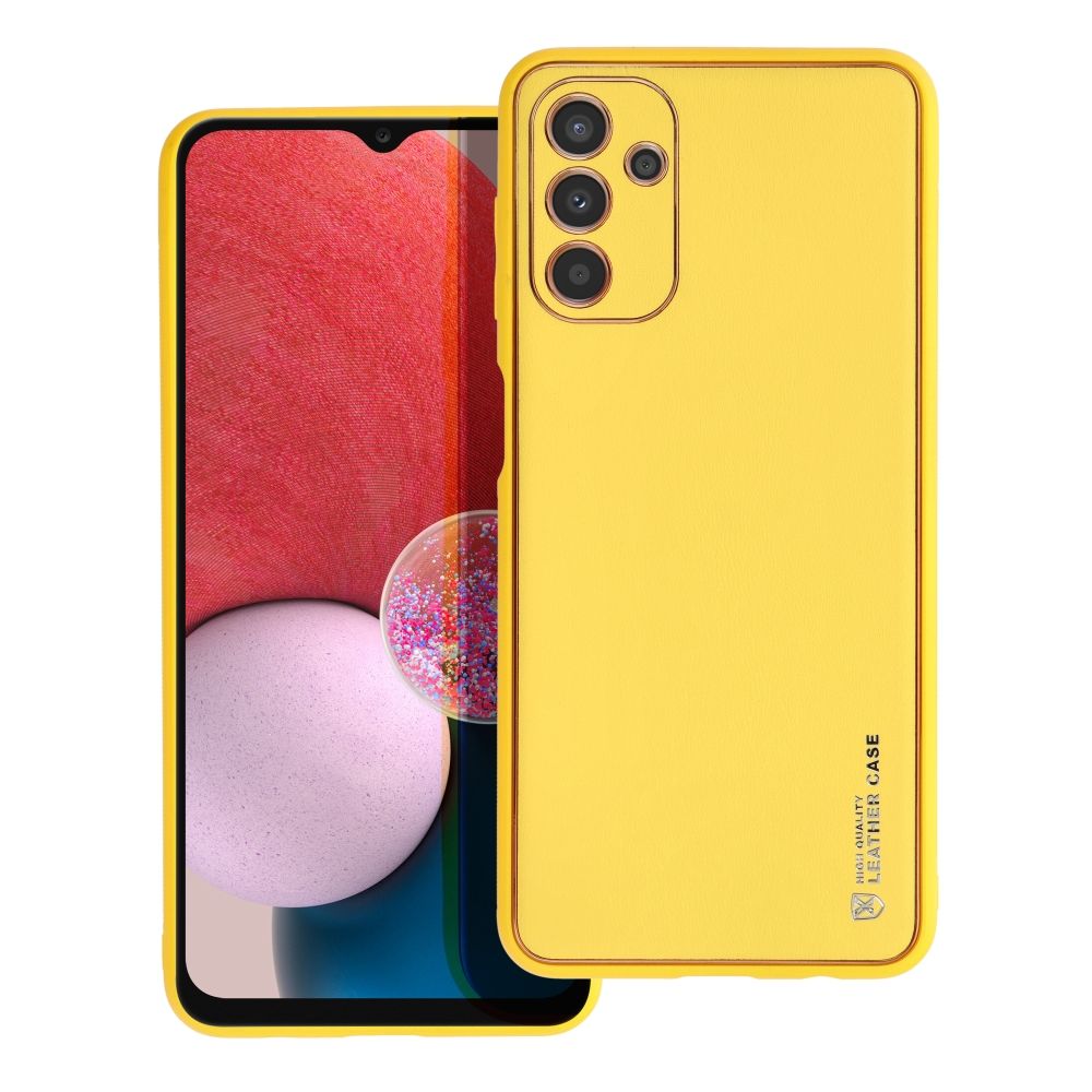 Samsung Galaxy A54 5G Telefontok - Forcell műbőr hátlap tok, sárga