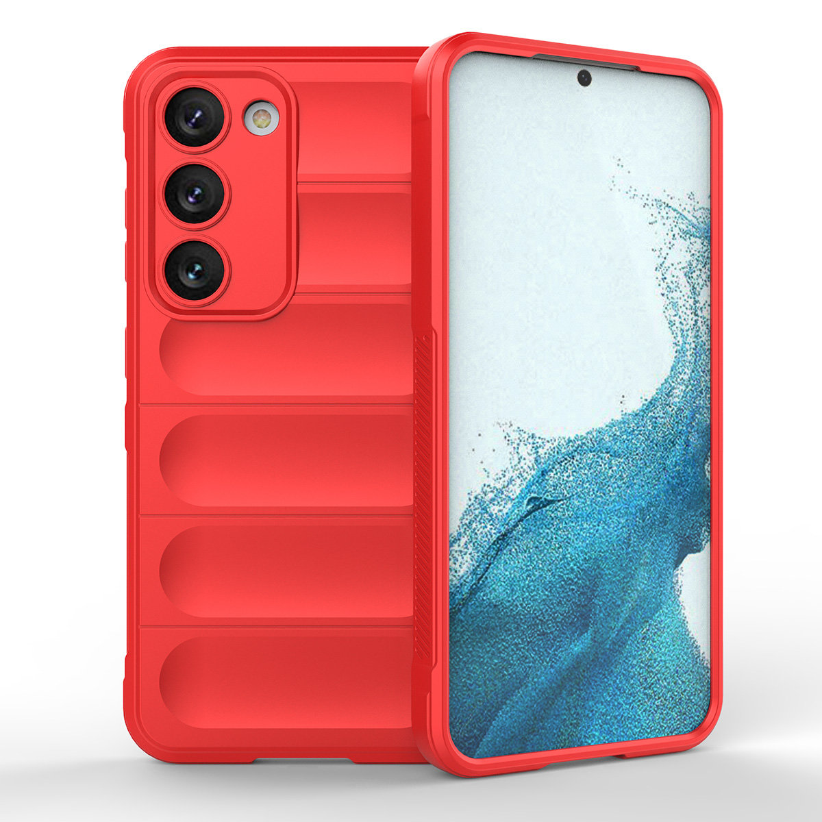 Samsung Galaxy S23 Telefontok - Pastel Armor - piros szilikon hátlap tok
