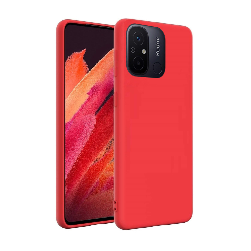 Xiaomi Redmi 12C Telefontok - piros szilikon tok