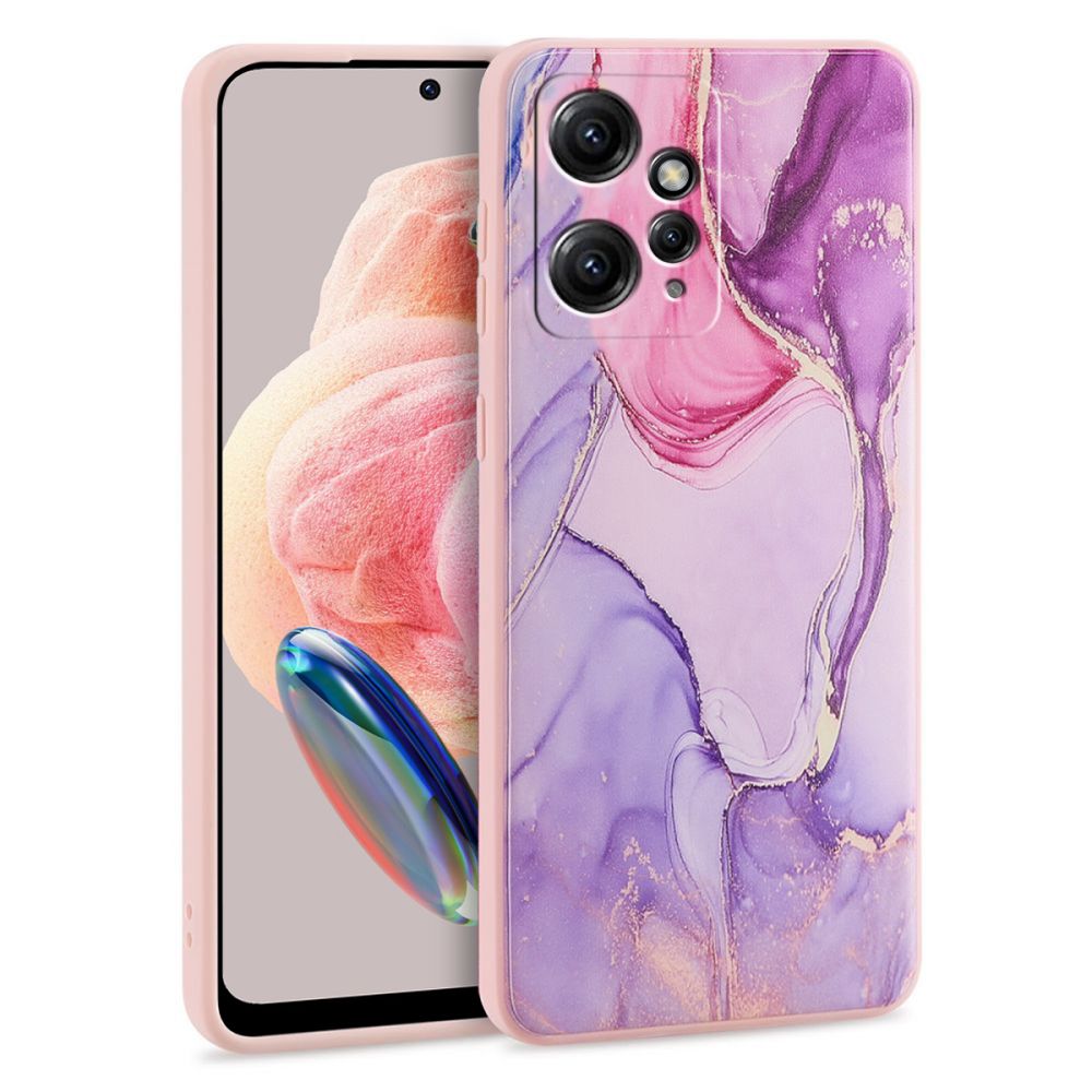 Xiaomi Redmi Note 12 4G / LTE Telefontok - Pink marble hátlap tok