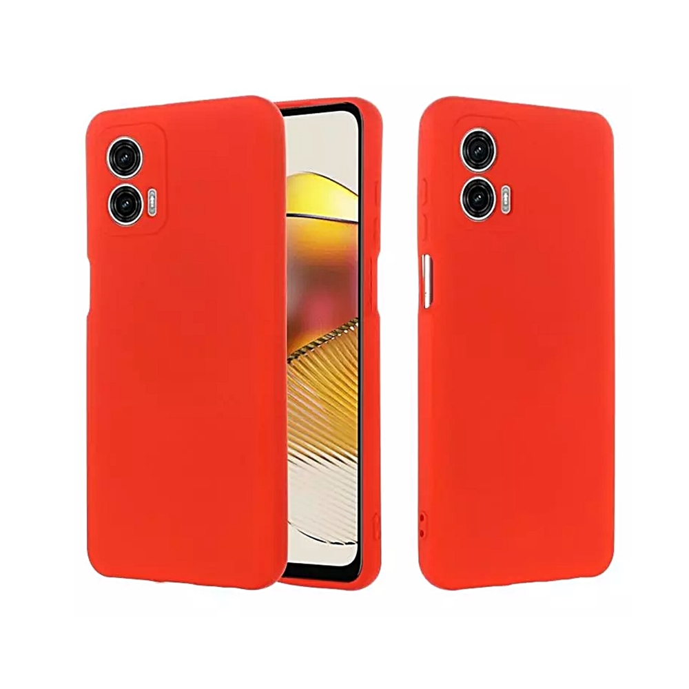 Motorola Moto G73 Telefontok - piros szilikon hátlap tok