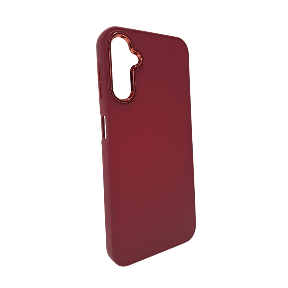 Samsung Galaxy A14 4G / LTE (A145) Telefontok - Frame - burgundy műanyag hátlap tok, szilikon kerettel