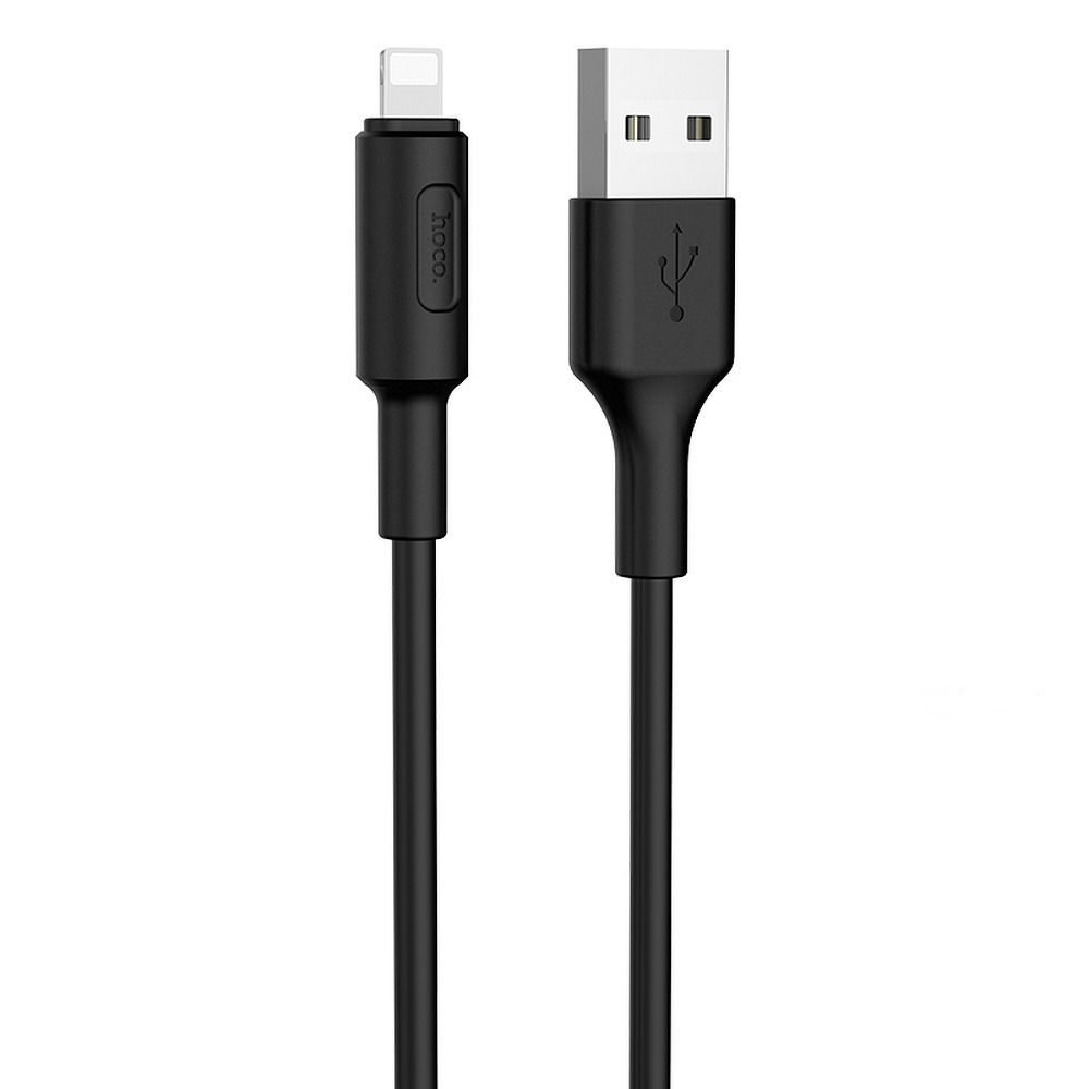 HOCO X25 Kábel - USB / Lightning fekete kábel, (2,4A) 1m