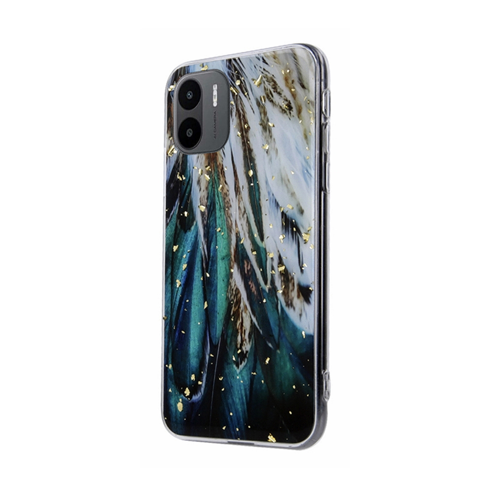 Xiaomi Redmi A2 Telefontok - Gold Glam tollak - mintás műanyag hátlap tok, szilikon kerettel