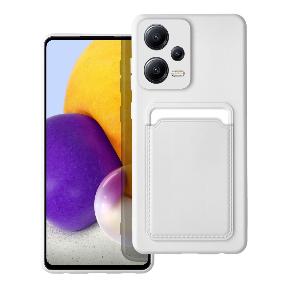 Xiaomi Redmi Note 12 Pro 5G Telefontok - Forcell Card - fehér kártyatartós szilikon hátlap tok