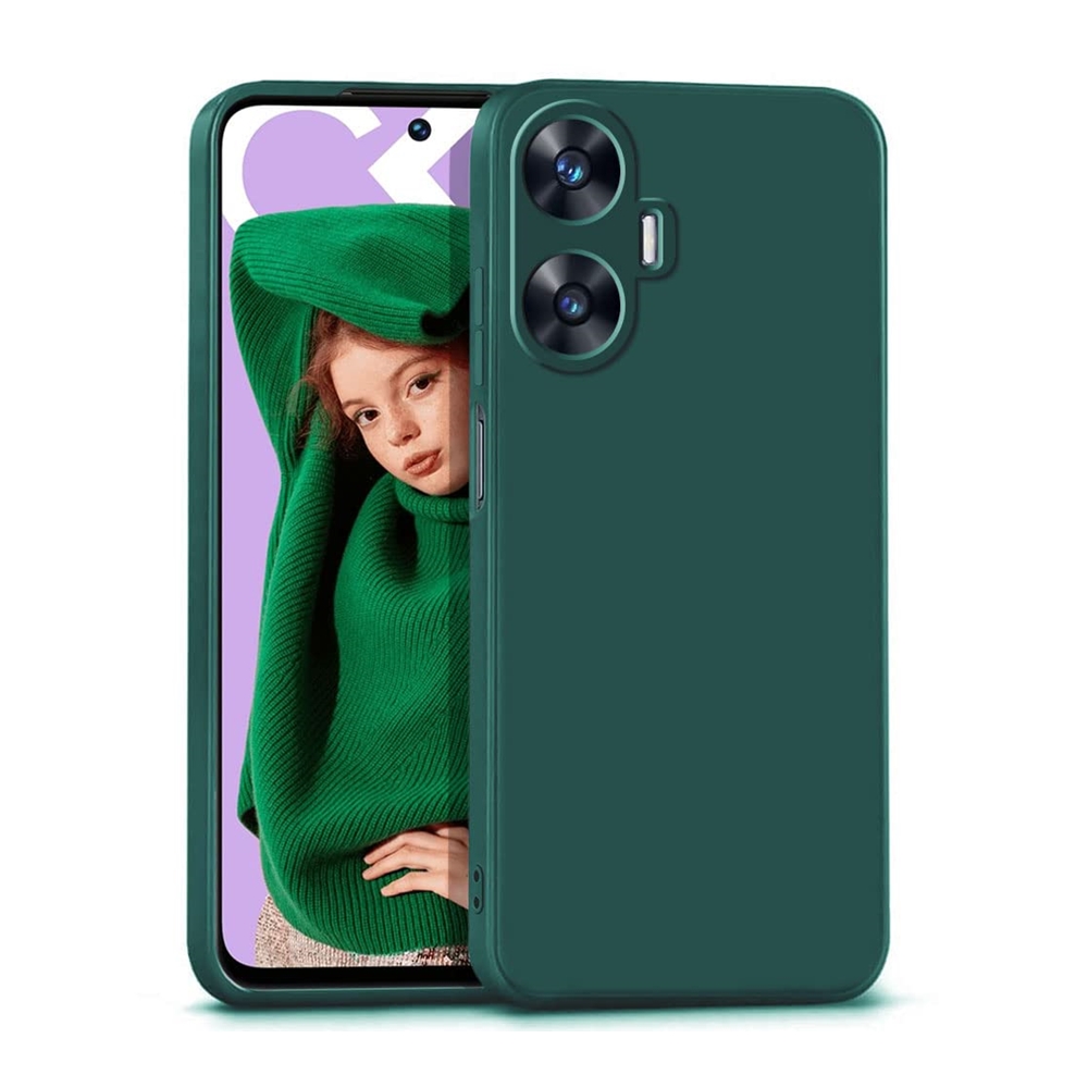 Realme C55 Telefontok - zöld szilikon tok