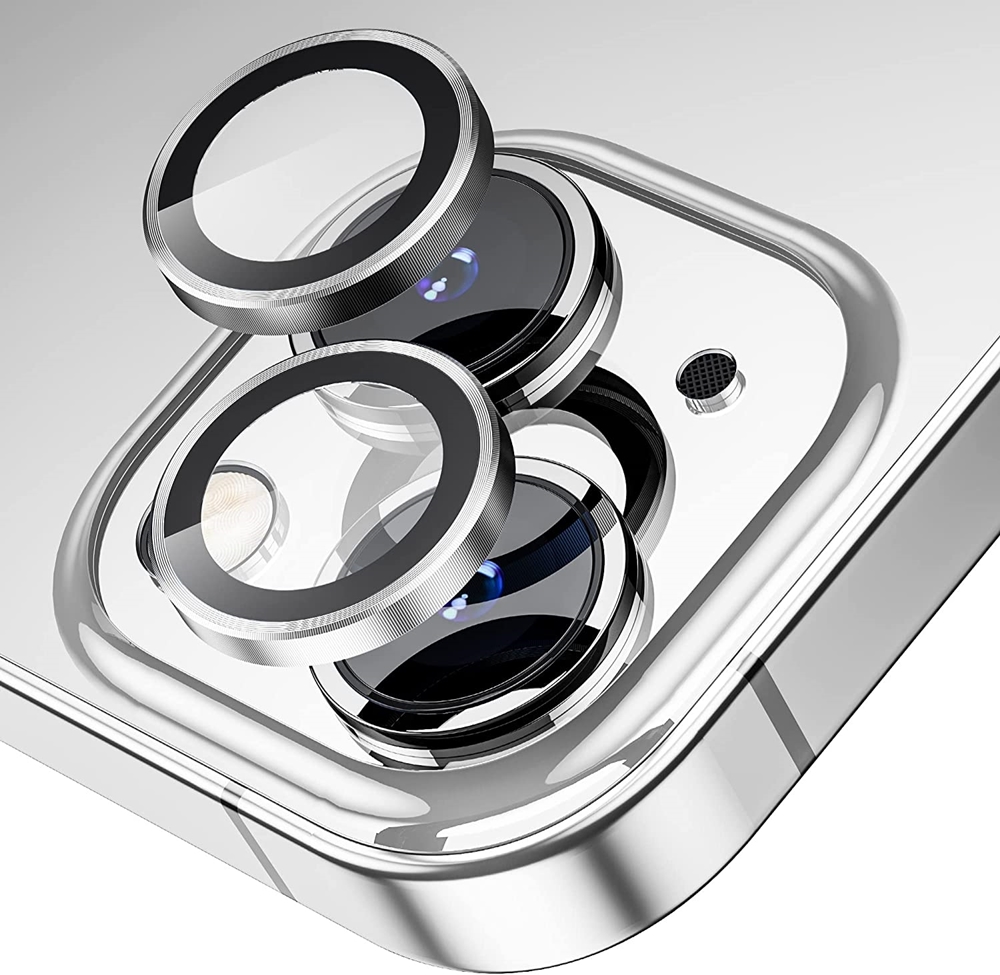 iPhone 14 Plus - Metal kameralencse  védőkeret - üveg, kameralencse védőkeret