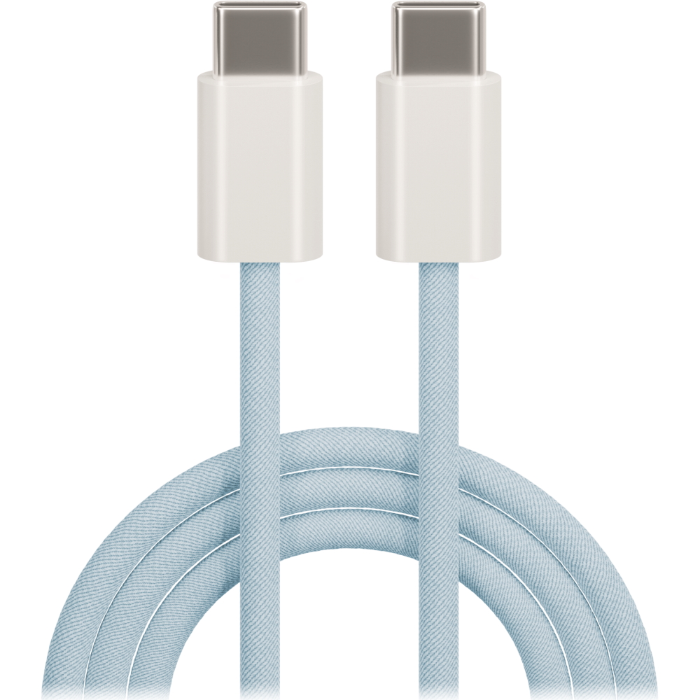 Maxlife MXUC-06 Kábel - Type-C (USB-C) / Type-C (USB-C) kék szövet kábel 1m, 20W
