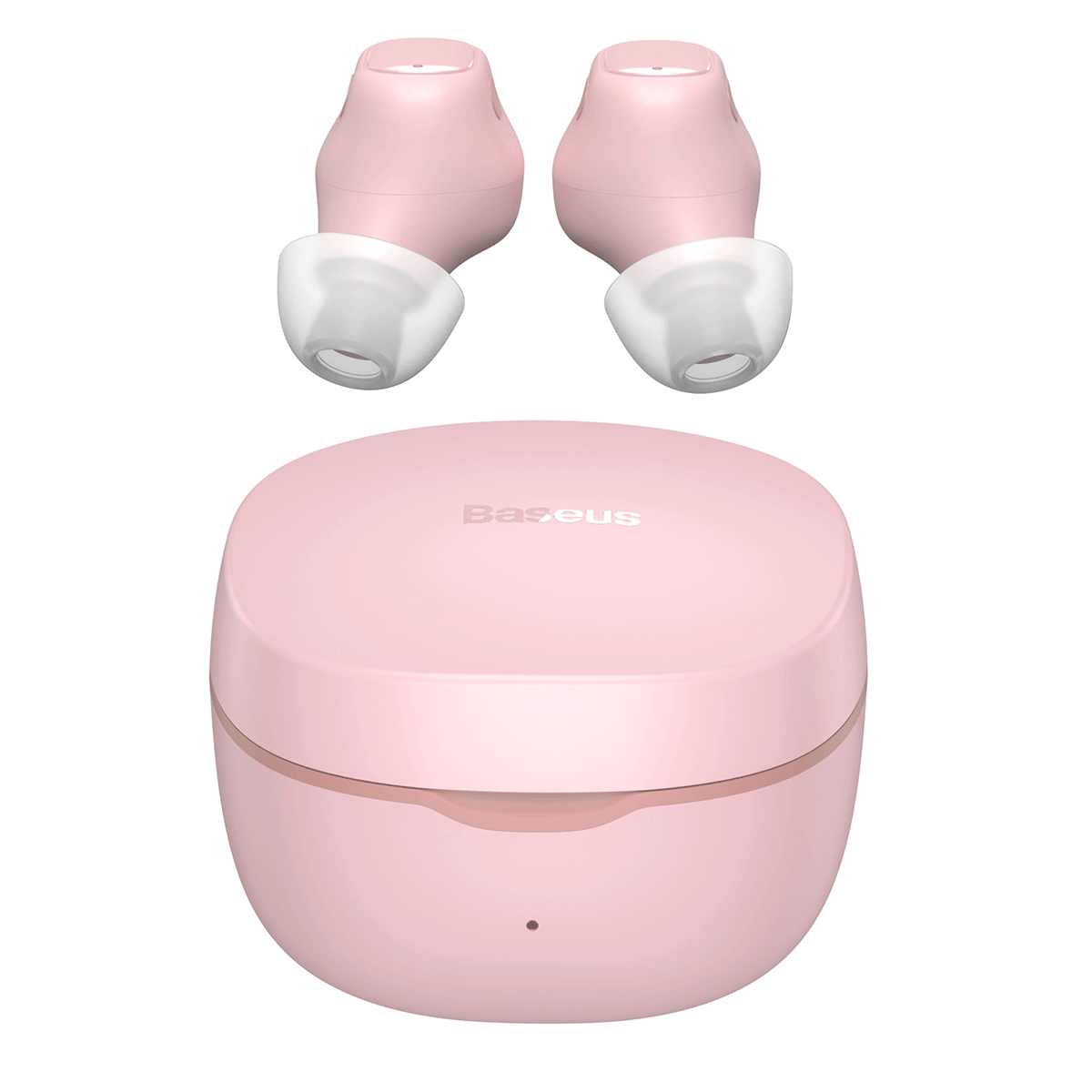 Baseus Encok WM01 Headset - pink vezeték nélküli stereo headset, töltőtokkal