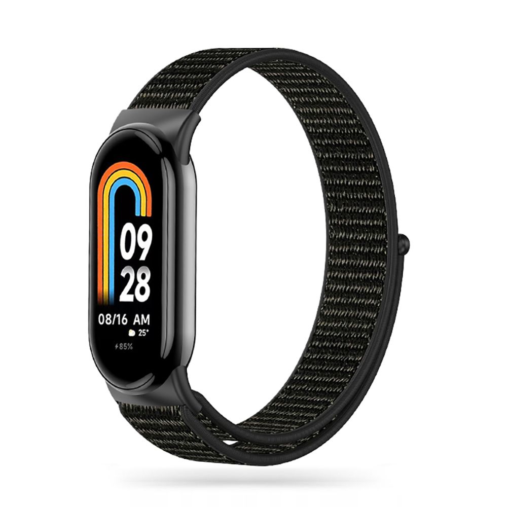 Okosóra szíj - Xiaomi Mi Band 8 / 8 NFC - Tech- Protect Nylon - fekete szövet szíj