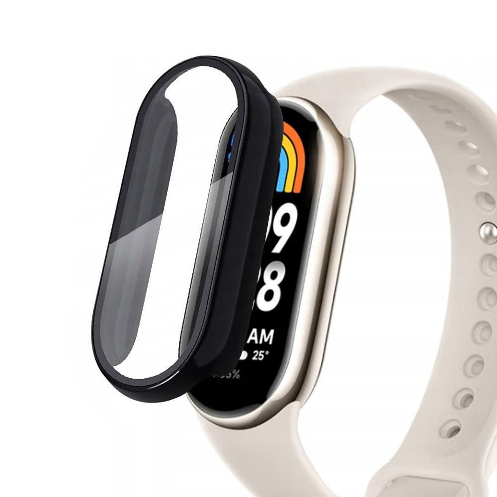 Okosóra védő tok - Tech-Protect Defense360 - fekete műanyag/üveg védő tok Xiaomi Mi Band 8 / 8 NFC okosórához