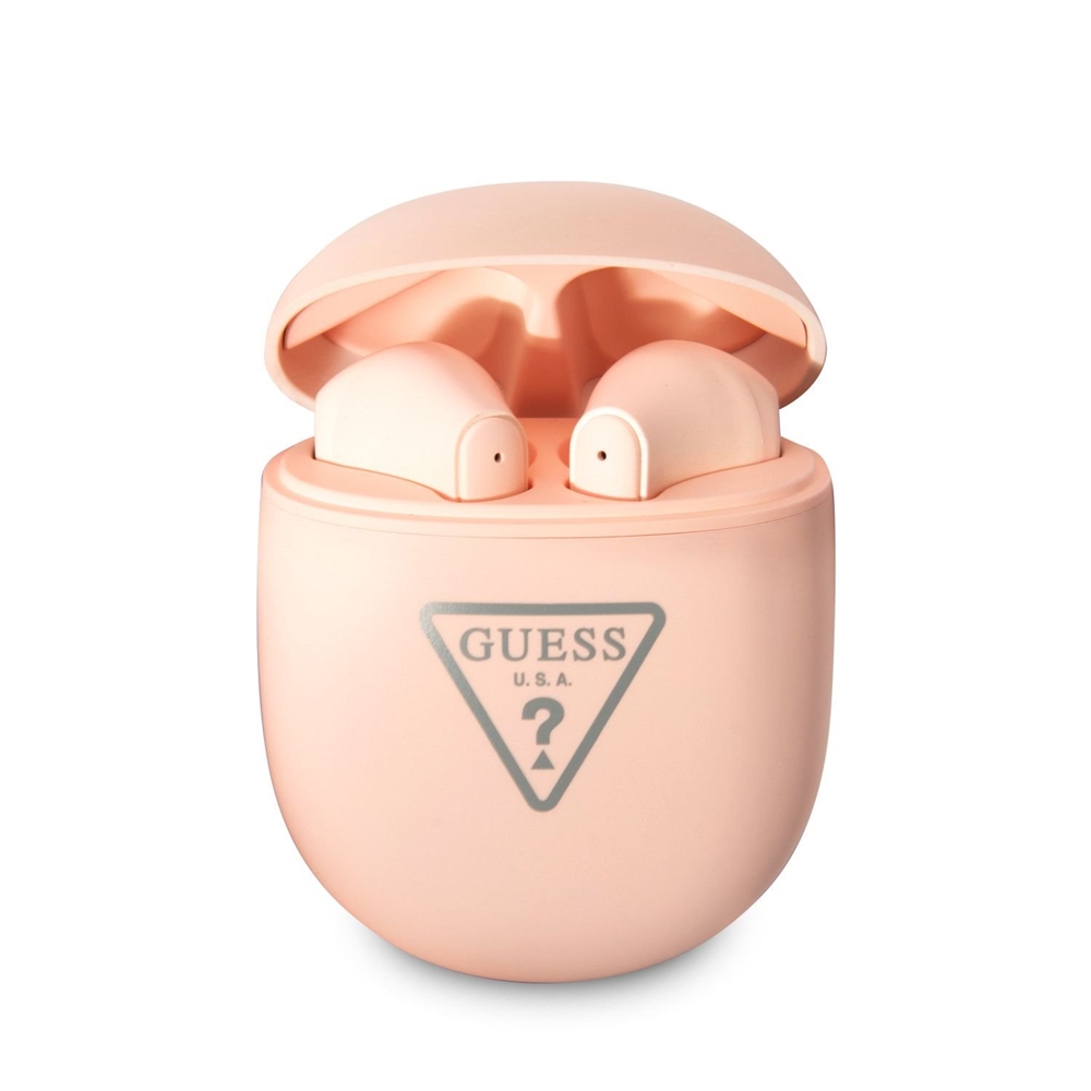 Guess True Headset - pink vezeték nélküli stereo bluetooth headset, töltőtokkal