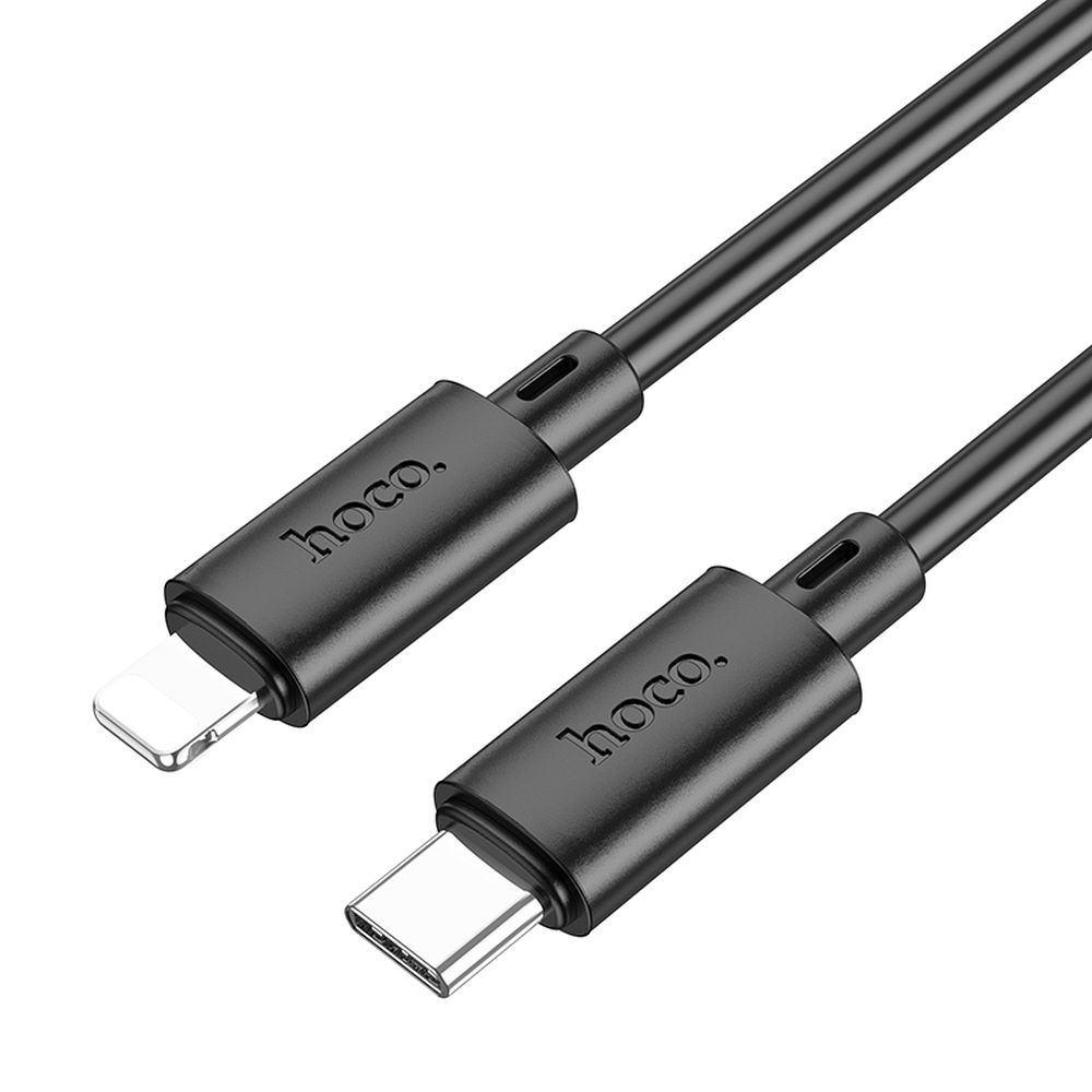 HOCO X88 Kábel - Lightning / Type-C (USB-C) fekete gyorstöltő kábel 1m, 2,4A