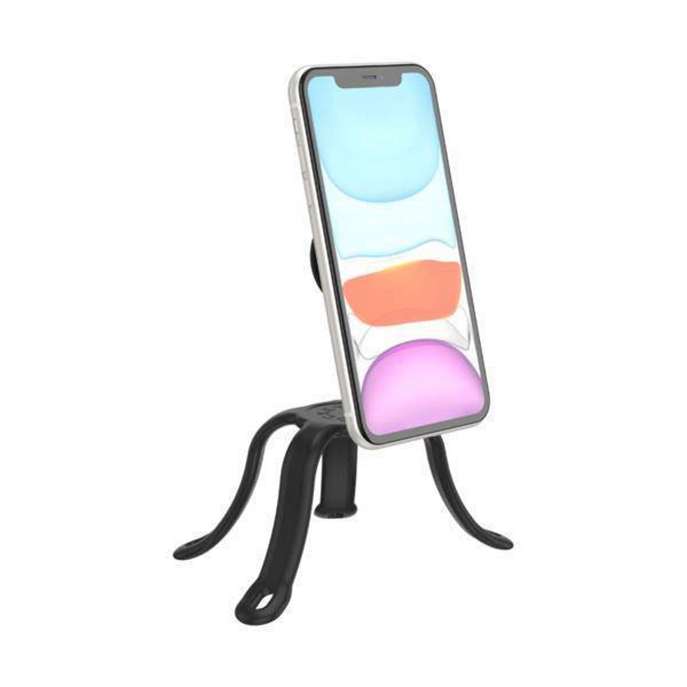 Popper tartós asztali telefon- és tablettartó állvány - PopMount 2 - fekete