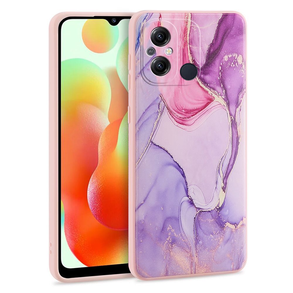 Xiaomi Redmi 12C Telefontok - Pink marble hátlap tok