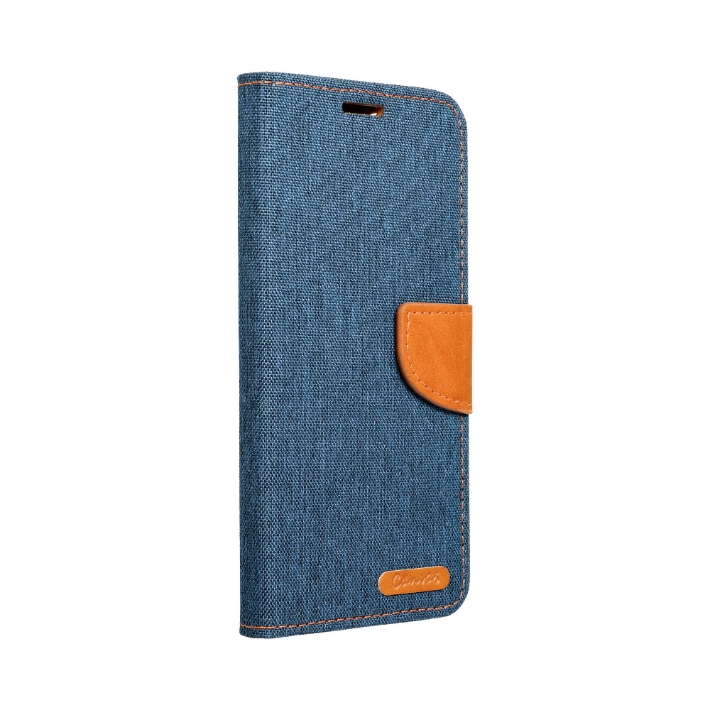 Xiaomi Redmi 12C Telefontok - Canvas kék mágneses szilikon keretes könyvtok