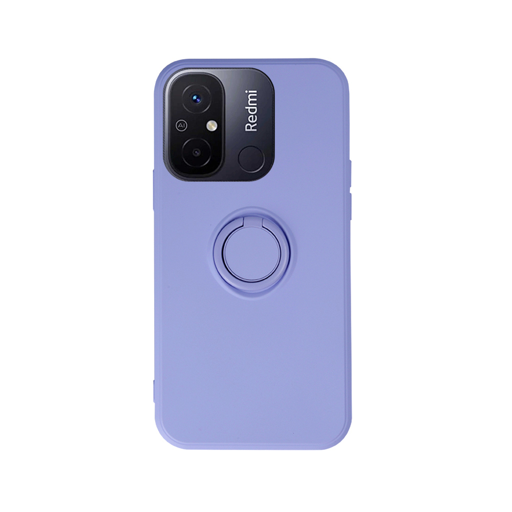 Xiaomi Redmi 12C Telefontok - Forcell Silicone Ring lila tok kitámasztóval