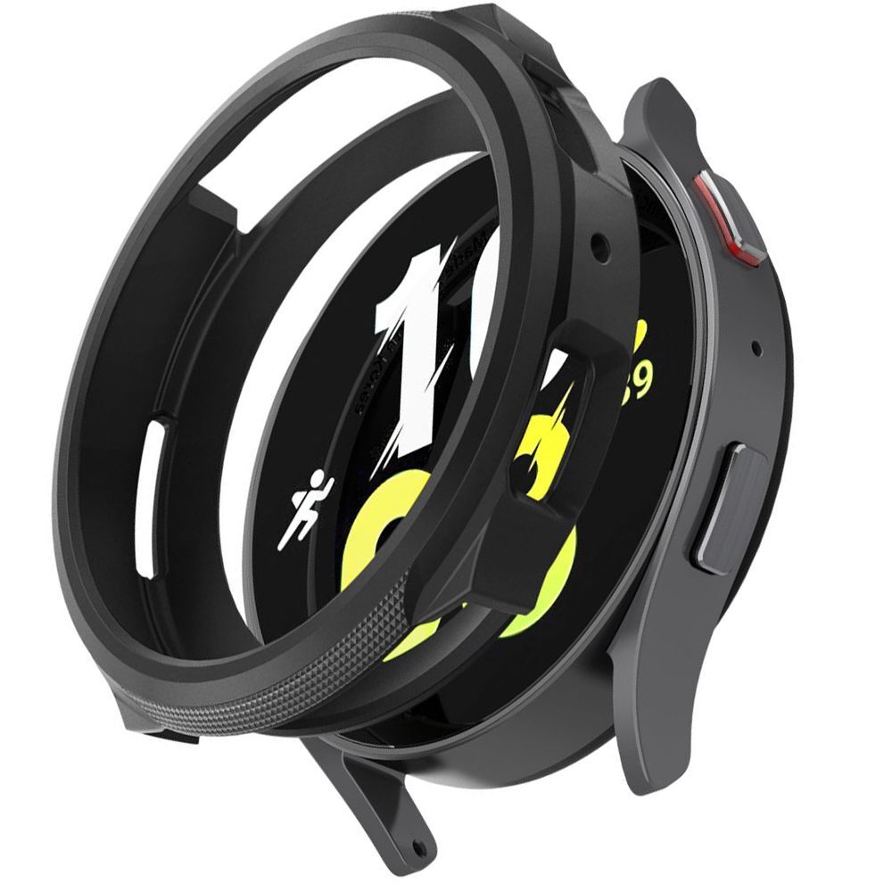 Okosóra védő tok - Samsung Galaxy Watch6 (44 mm) - SPIGEN LIQUID AIR fekete szilikon védőtok