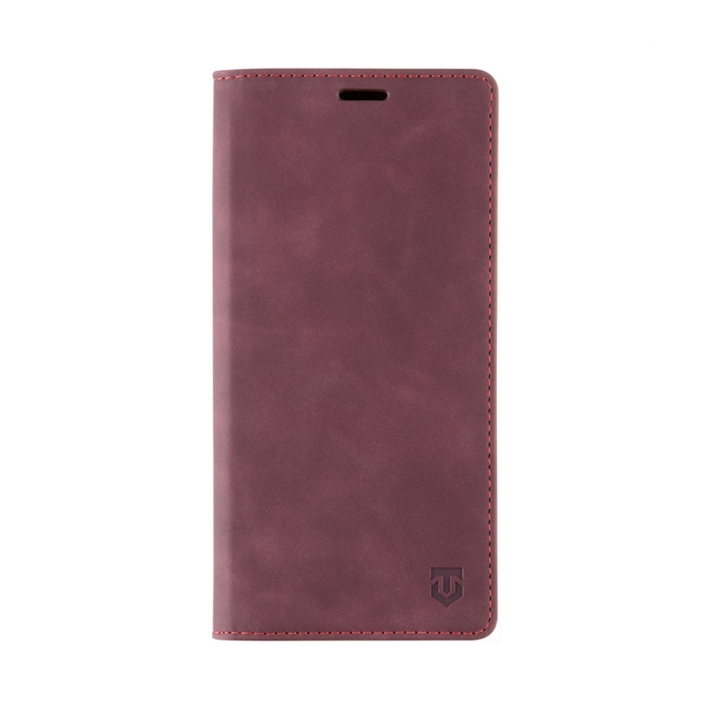 Xiaomi Redmi Note 12S Telefontok - Tactical Xproof burgundi szilikon keretes mágneses könyvtok