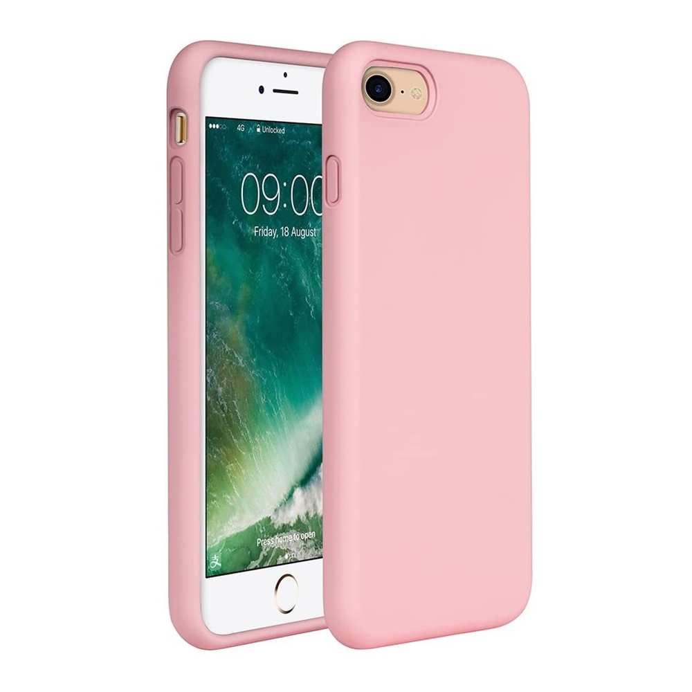 iPhone SE3 2022 Telefontok - Világos pink szilikon hátlap tok