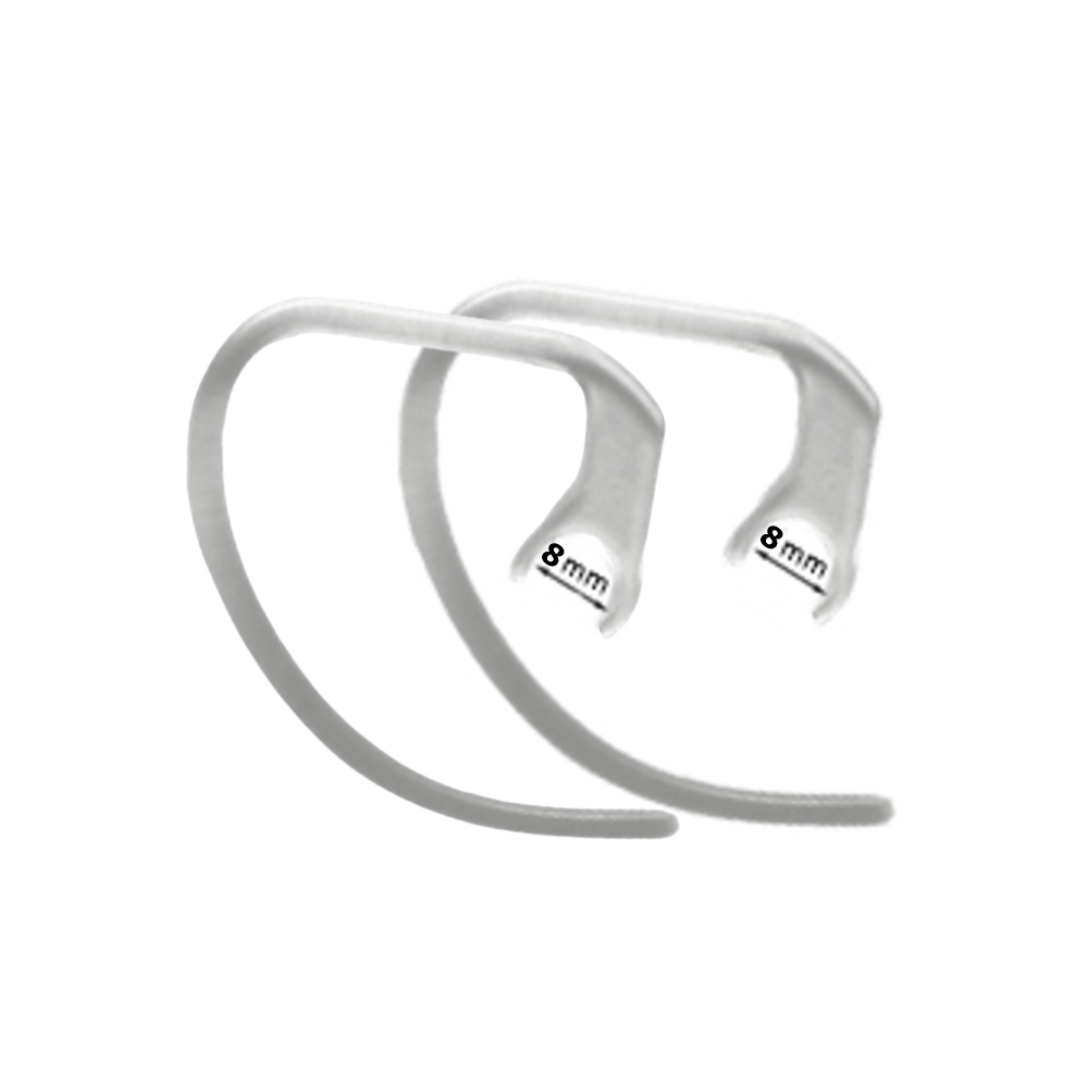Átlátszó fülpánt Bluetooth headset-hez - 8 mm átmérőjű bilinccsel 2db-os