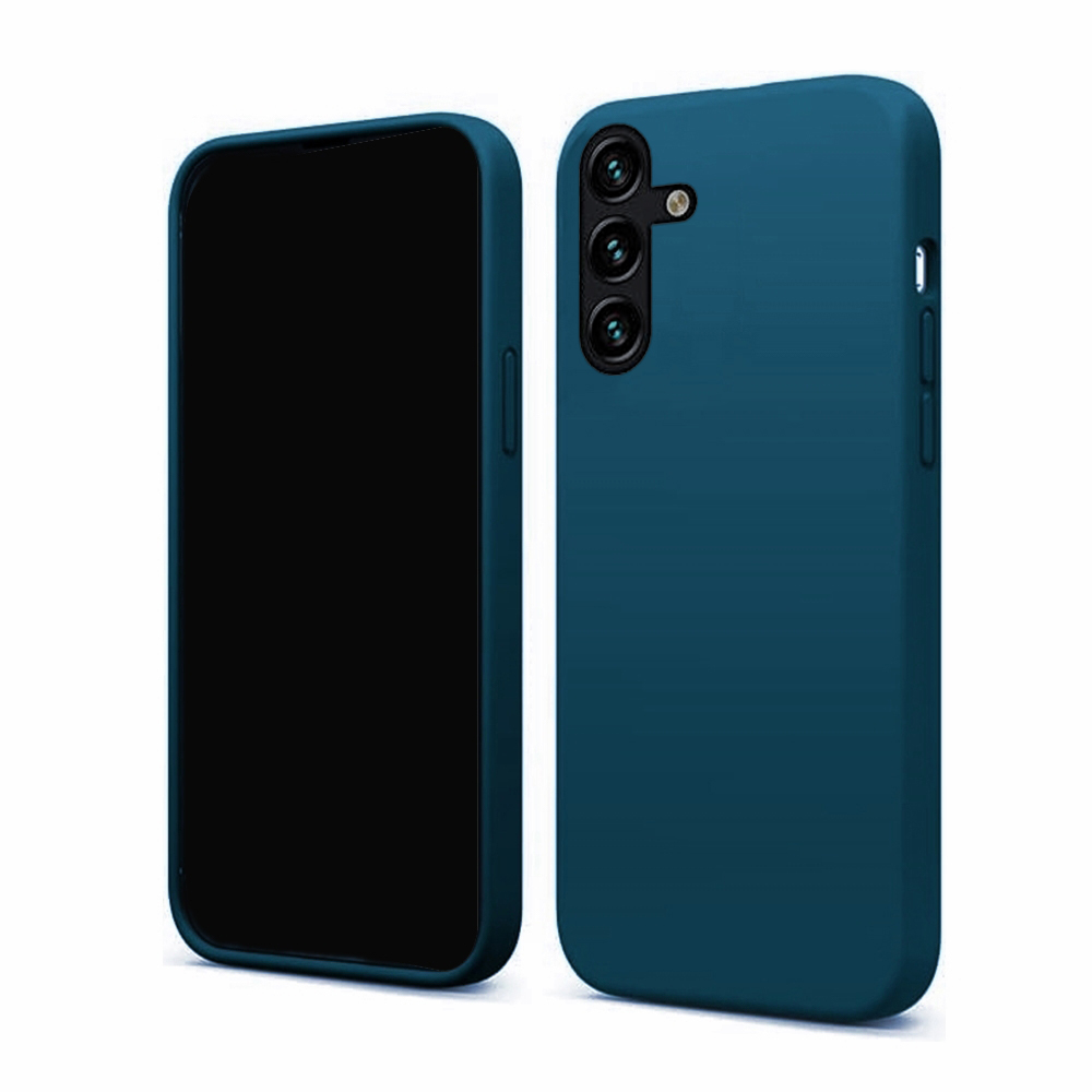 Samsung Galaxy M14 5G Telefontok - kék szilikon hátlap tok