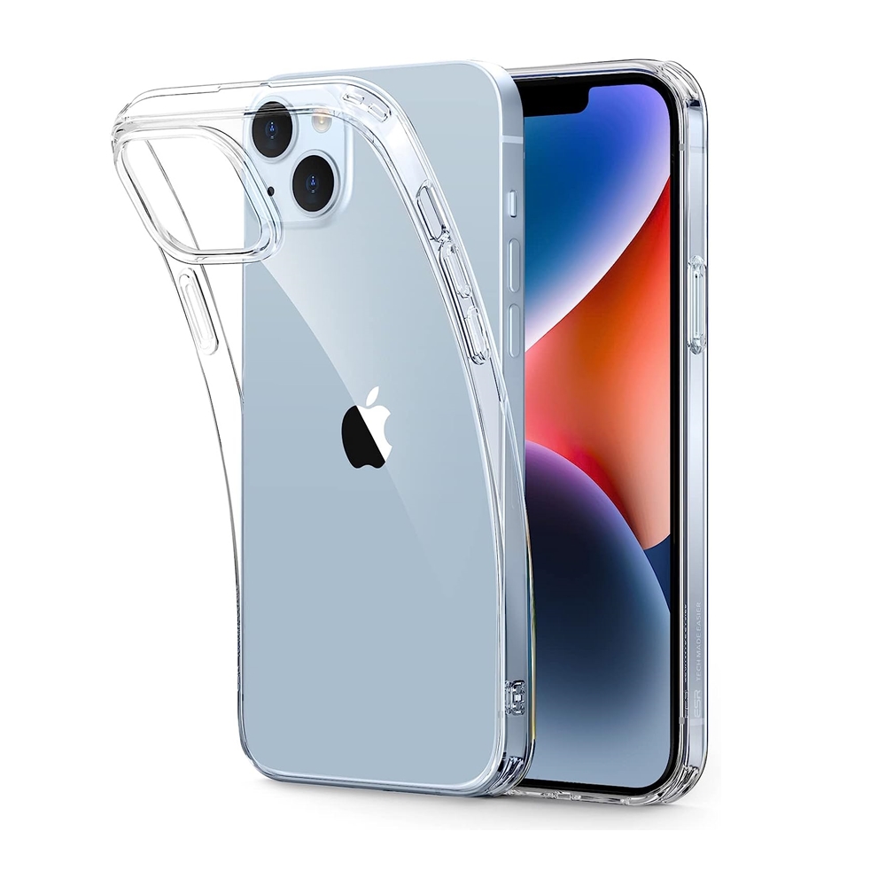 iPhone 15 Telefontok - 2 mm-es átlátszó szilikon hátlap tok