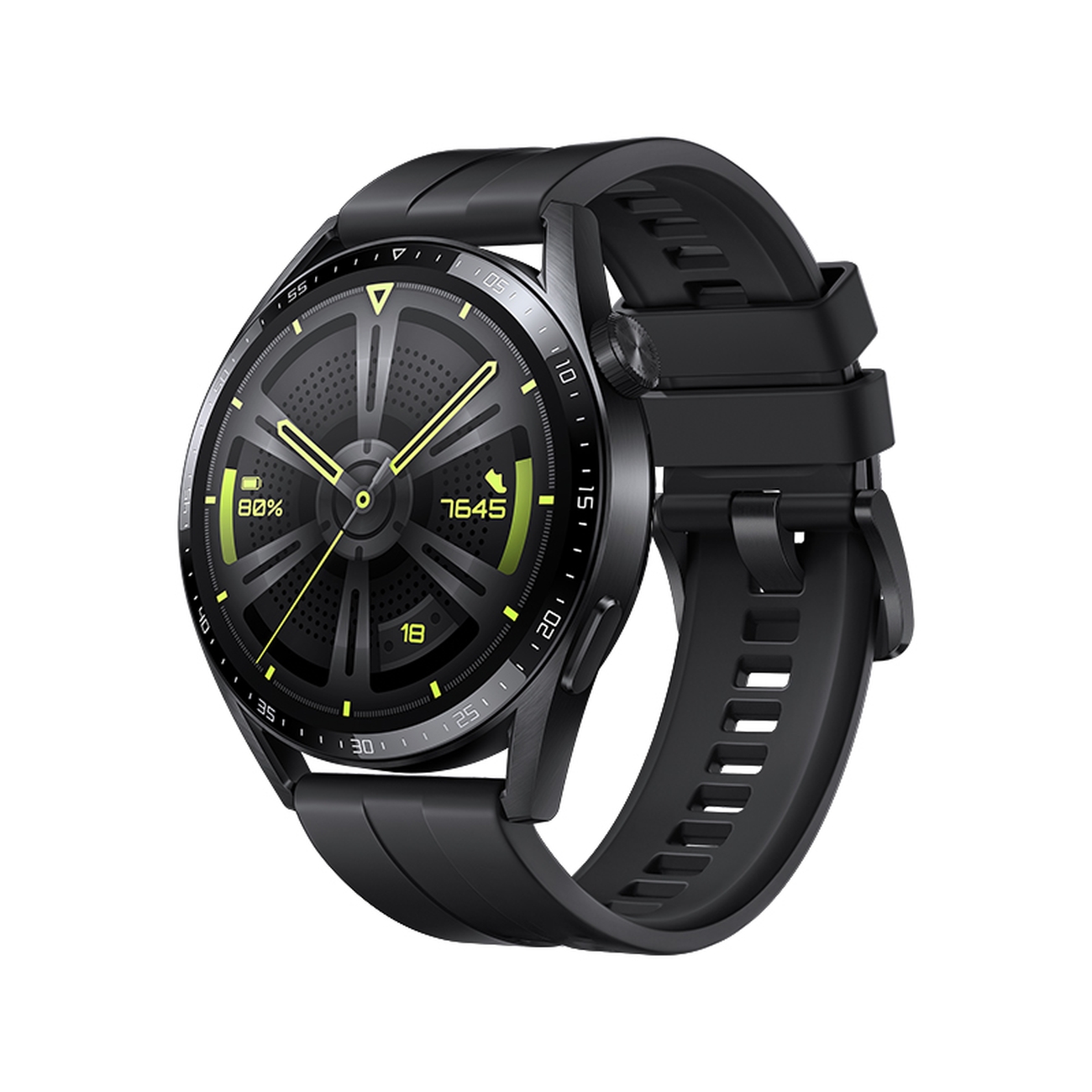 Huawei Watch GT 4 (46 mm) okosóra szíj - Strap One fekete szilikon (22 mm)