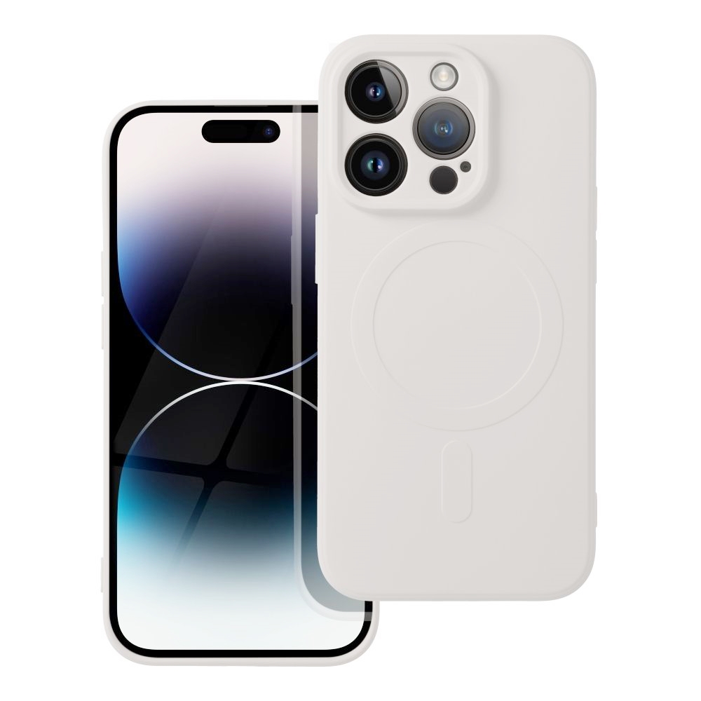 iPhone 15 Pro Max Telefontok - MagSafe kompatibilis csontfehér szilikon hátlap tok