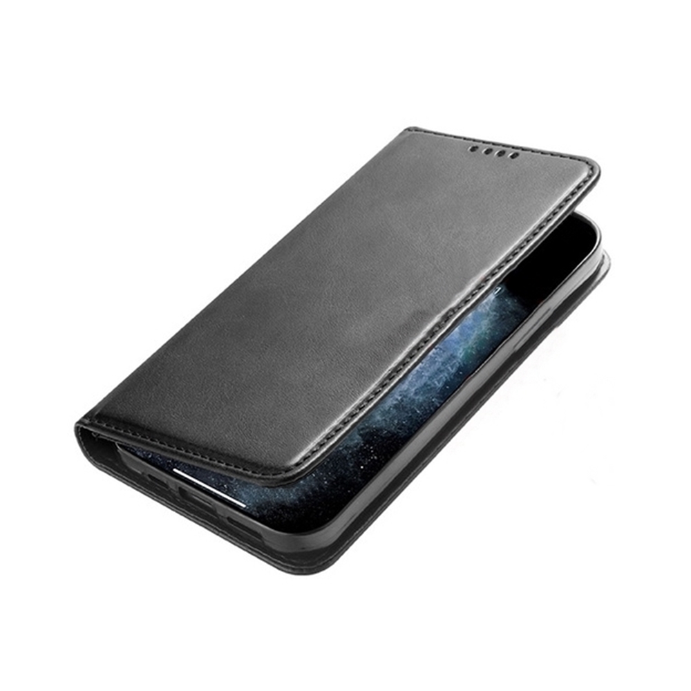 Honor 90 Lite 5G Telefontok - Flipcover - mágneses szilikon keretes fekete könyvtok