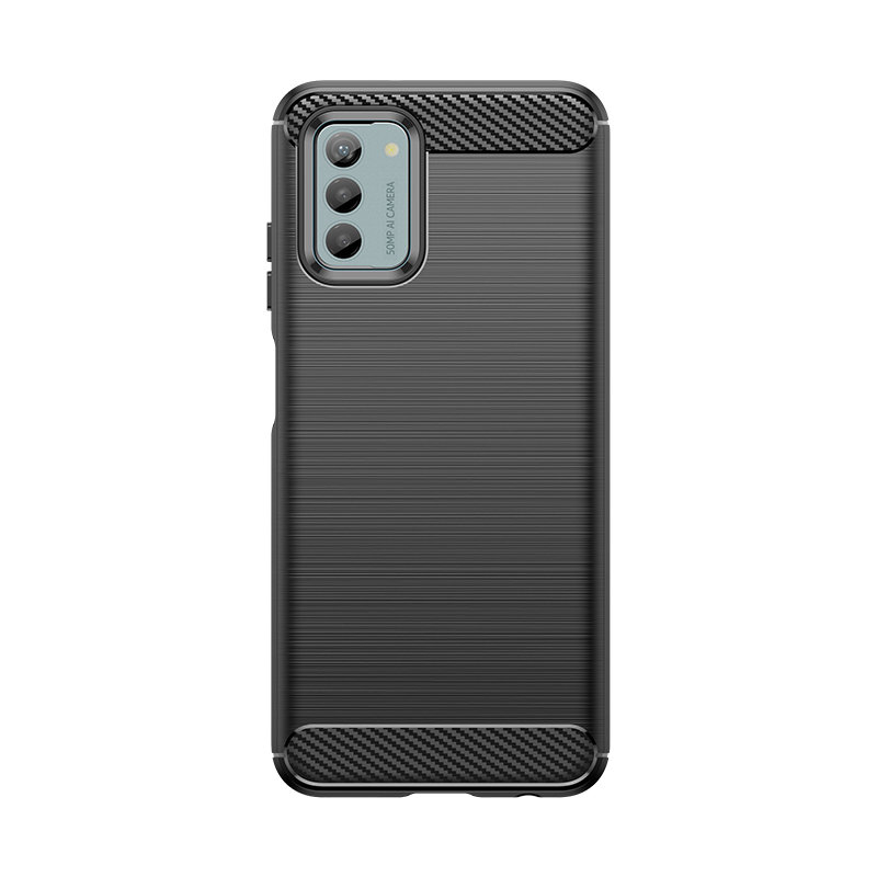 Nokia G22 / G42 Telefontok - Carbon Fiber fekete szilikon tok