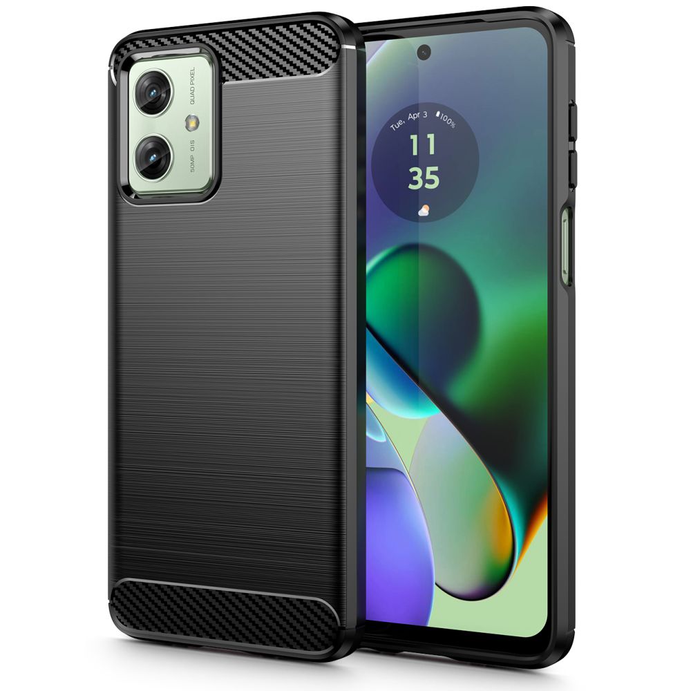 Motorola Moto G54 5G Telefontok - Carbon fekete szilikon hátlap tok