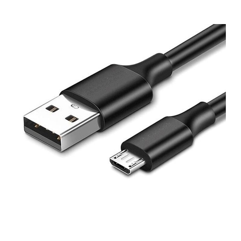 Fekete Micro USB / USB adatkábel 30 cm