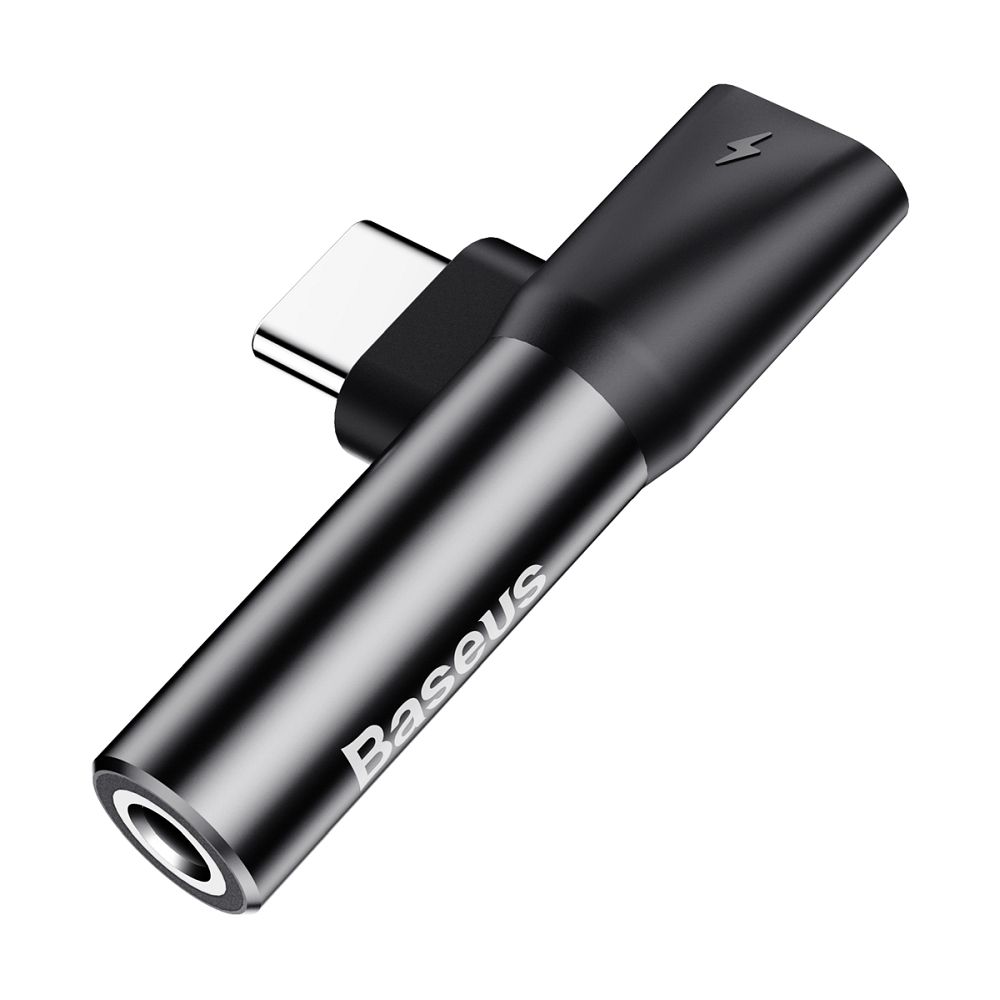 Baseus L41 Adapter - 2in1 Audio jack + Type-C (USB-C) adapter, fekete