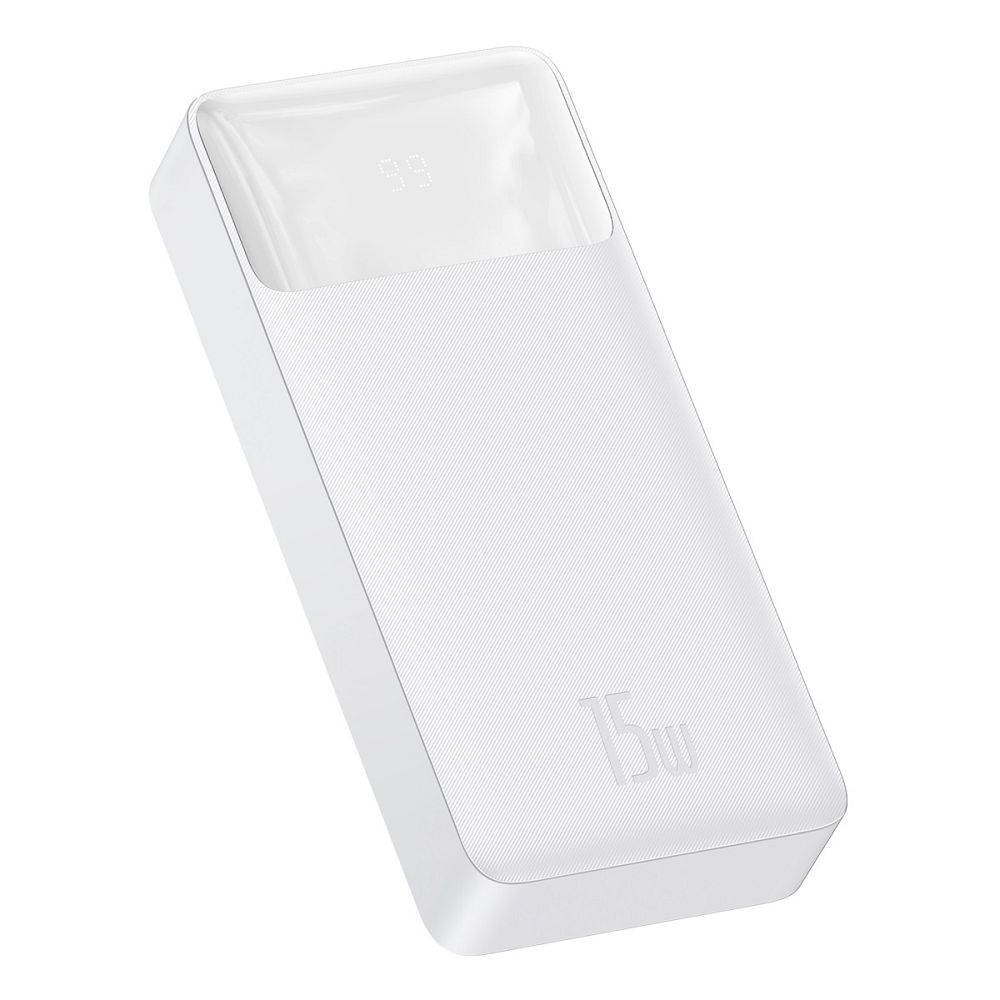 BASEUS Bipow Powerbank - fehér power bank 20000mAh LED kijelzővel