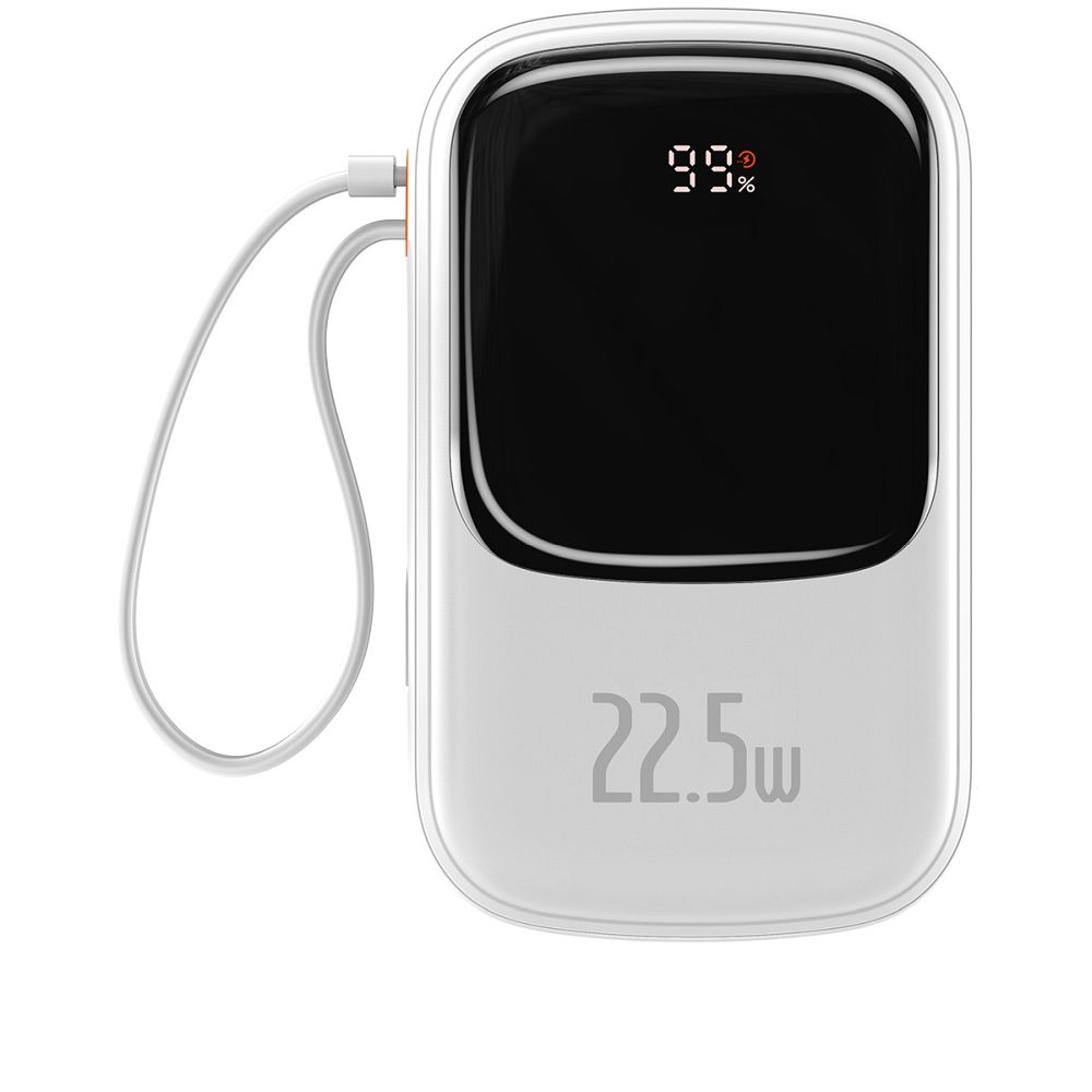 BASEUS QPow Powerbank - fehér/fekete power bank 20000mAh LED kijelzővel, gyorstöltő