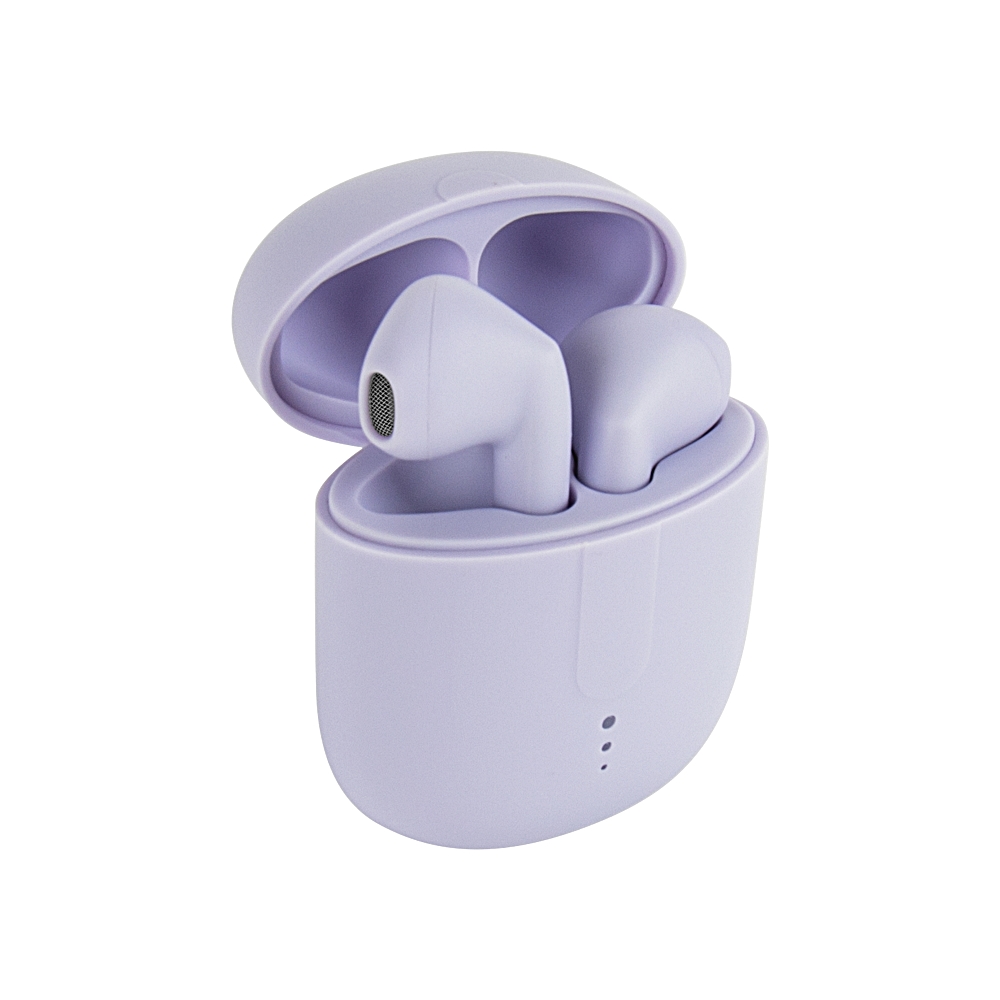 Setty TWS Headset - lila bluetooth headset, töltő tokkal
