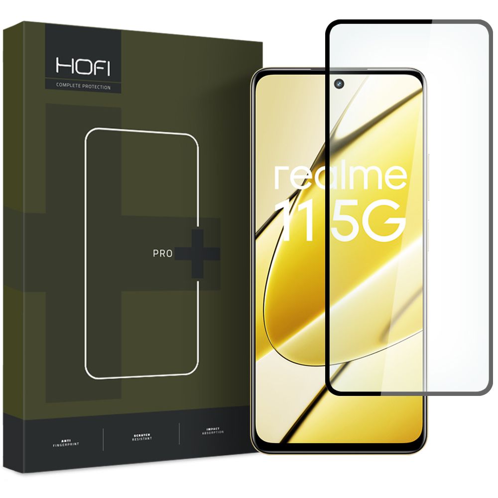 Realme 11 5G Üvegfólia - HOFI tokbarát 3D üvegfólia fekete kerettel