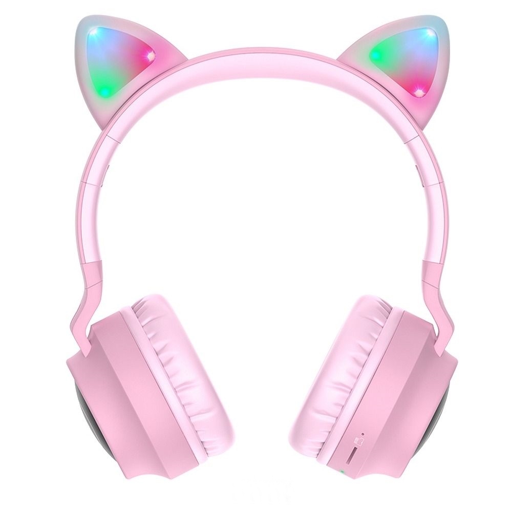 HOCO W27 - vezeték nélküli fejhallgató - pink Headset