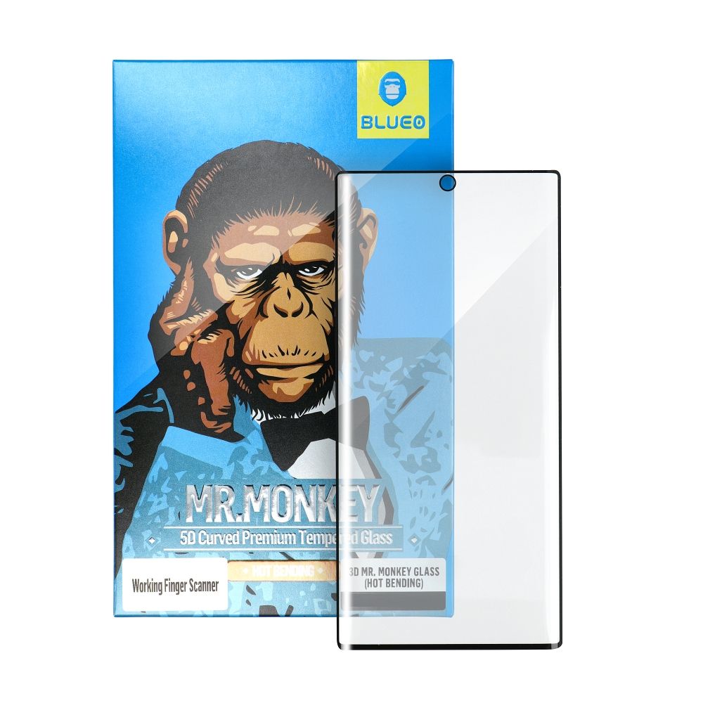 Samsung Galaxy S23 FE 5G üvegfólia - Mr. Monkey 5D üvegfólia fekete kerettel
